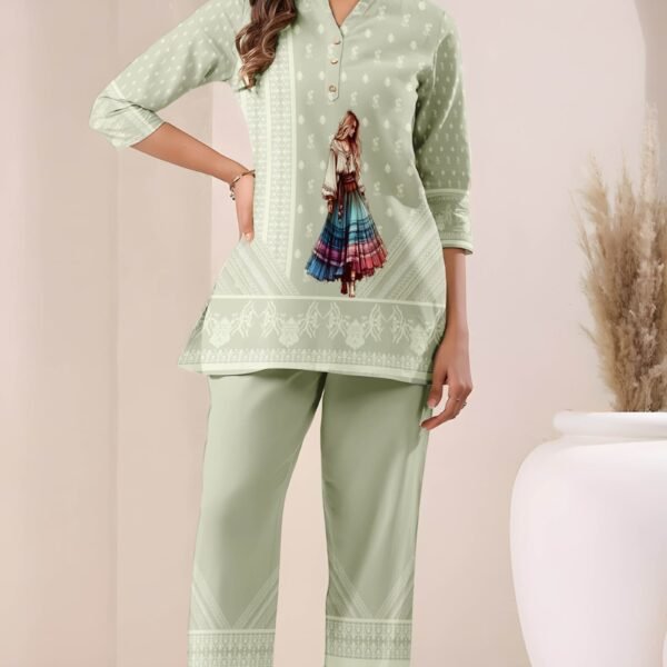 Printed Pure Cotton Gulshan Aura Coord Set for Women | Flex Cart