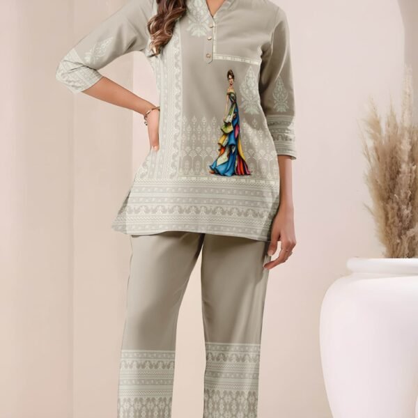Printed Pure Cotton Gulshan Aura Coord Set for Women | Flex Cart