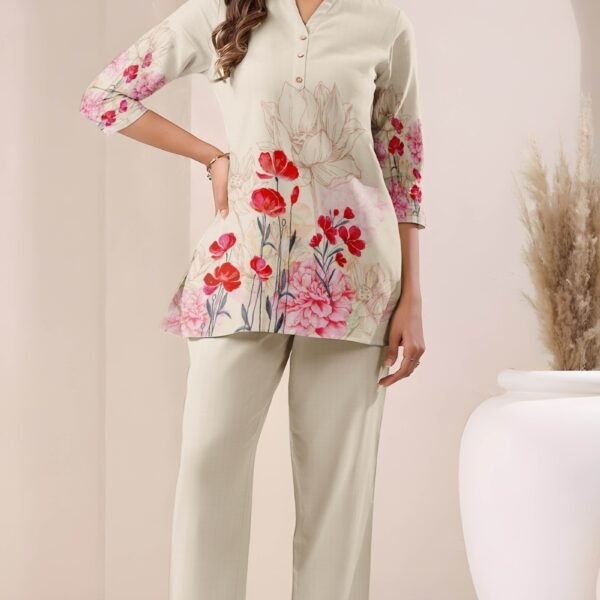 Printed Pure Cotton Gulshan Aura Coord Set for Women | Flex Cart