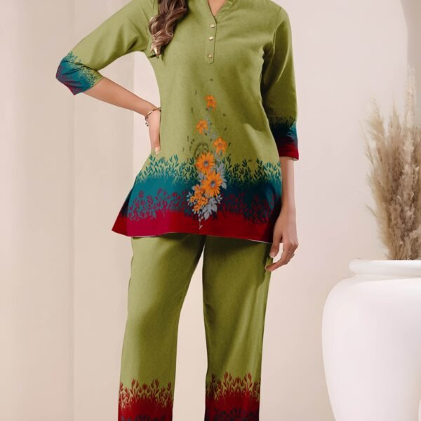 Printed Pure Cotton Gulshan Aura Coord Set for Women | Flex Cart
