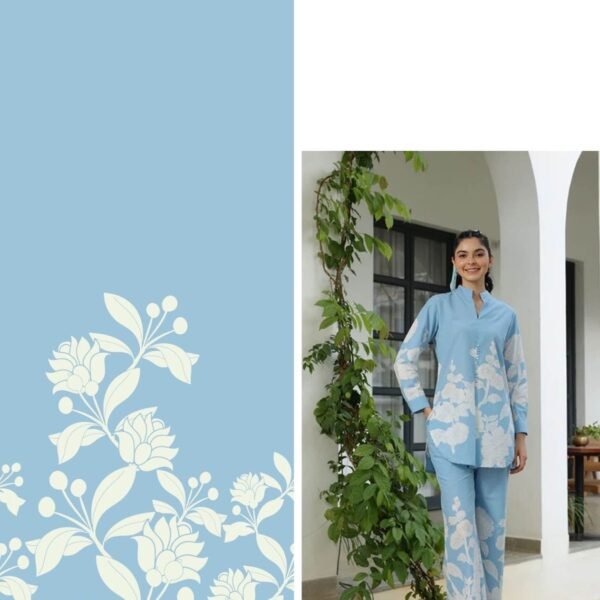 Printed Pure Cotton Gulshan Aura Coord Set for Women | Flex Cart