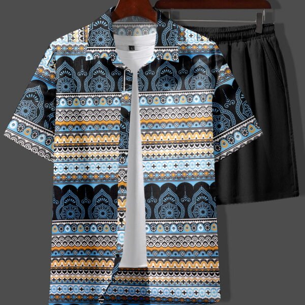 Men's Premium Night Suit Set Fancy Printed Shirt And Bottom