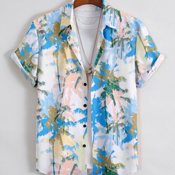 Men Printed Regular Fit Shirt with Spread Collar | L