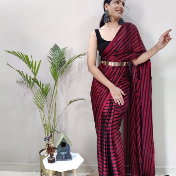 Pure Georgette Ready to Wear Saree | Pre-stitched Saree