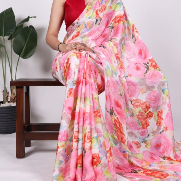 Elegant Dull Satin Saree for Women Online | Flex Cart