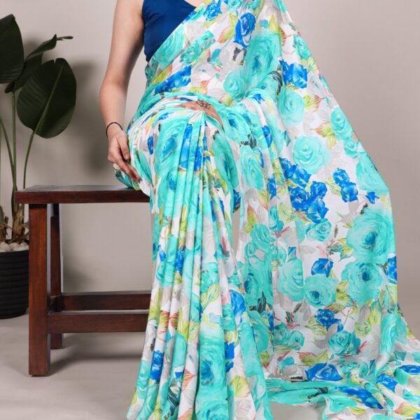 Elegant Dull Satin Saree for Women Online | Flex Cart